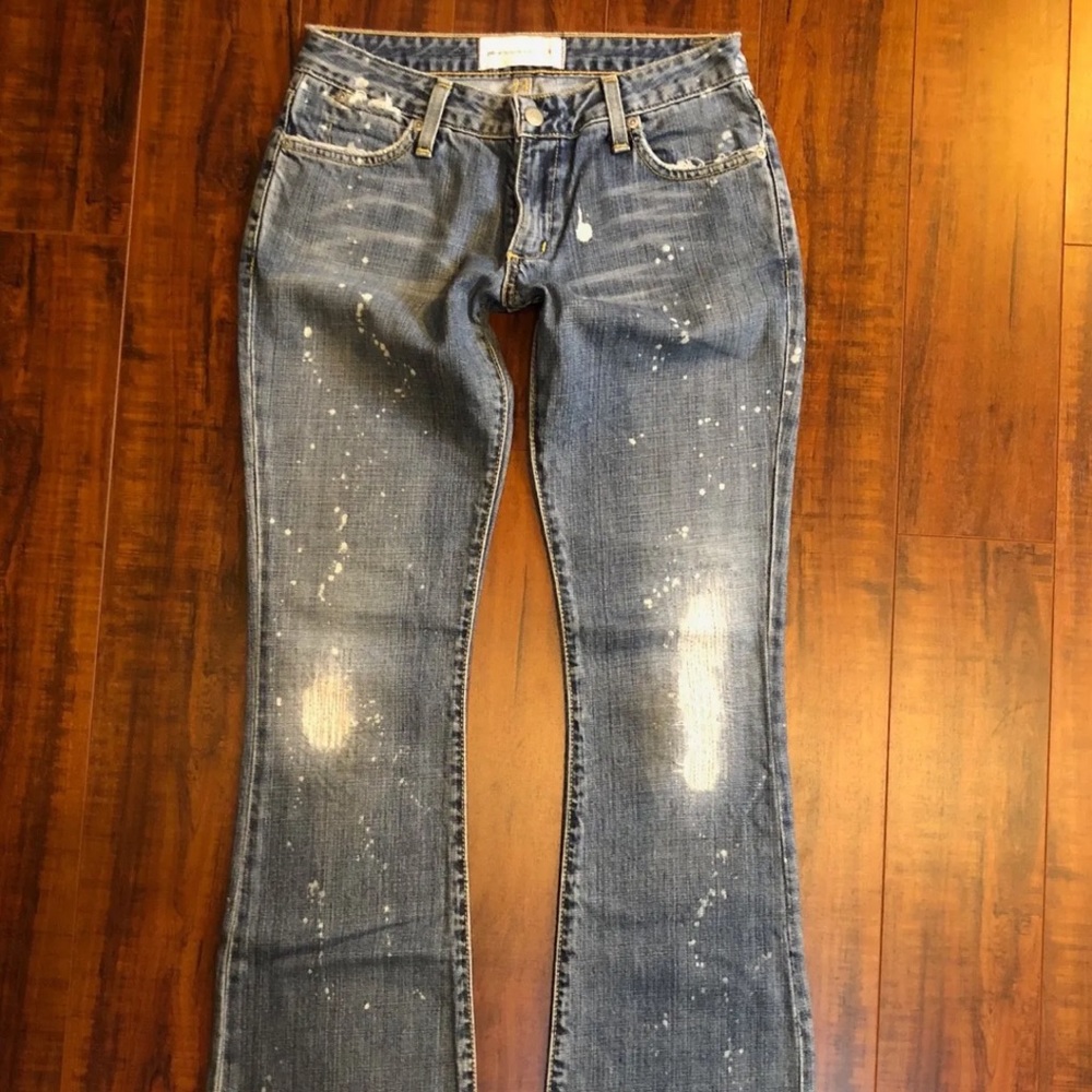 PAPER DENIM & CLOTH sz 26 Distressed DESTROYED Blue Denim Jeans - Picture 9 of 11